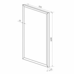 Зеркало настенное Gaspar 550х1100 мм белое - фото 4