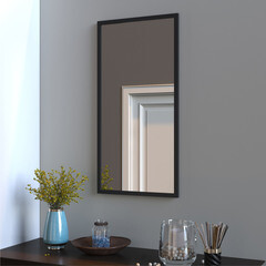 Зеркало настенное Gaspar 550х1100 мм черное - фото 2