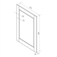 Зеркало настенное Genesio 500х700 мм серое - фото 3