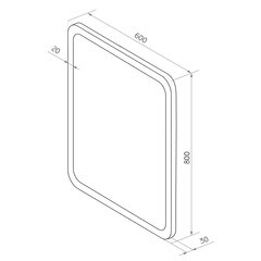 Зеркало настенное Madalena 600х800 мм белое - фото 4