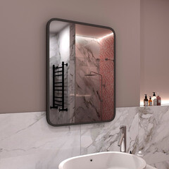 Изображение товара Зеркало настенное Madalena 600х800 мм черное