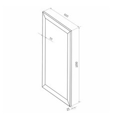 Зеркало настенное Marсelino 600х1200 мм венге - фото 4