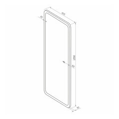 Зеркало настенное с подсветкой Goncalo 455х1350 мм гримерное белое - фото 3