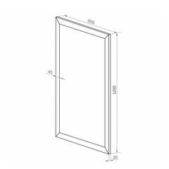 Зеркало настенное Alicante 600х1200 мм серебро - фото 3