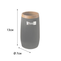 Стакан для ванной Fixsen Black Boom настольный пластик черный (FX-411-3) - фото 3