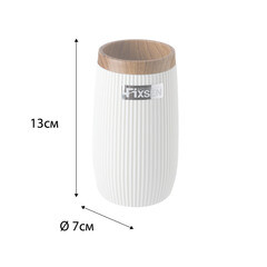 Стакан для ванной Fixsen White Boom настольный пластик белый (FX-412-3) - фото 3