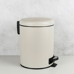 Ведро для мусора Fixsen Hotel FX-34024L с крышкой 5 л металл бежевое с педалью - фото 4