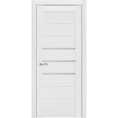 Изображение товара Дверь межкомнатная Мюнхен 01 900х2000 мм финишпленка 3D анкор серебристый со стеклом