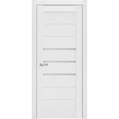 Дверь межкомнатная Мюнхен 01 600х2000 мм финишпленка 3D анкор серебристый со стеклом - фото 1