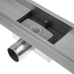 Лоток душевой Ore с комбинированным затвором 600 мм d40 мм решетка из нержавеющей стали (Drain H1) - фото 5