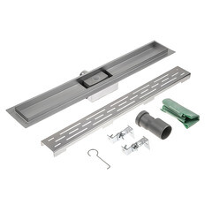 Лоток душевой Ore с комбинированным затвором 600 мм d40 мм решетка из нержавеющей стали (Drain H1) - фото 4