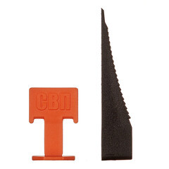 Система выравнивания плитки Hesler 1,4 мм комплект (зажим флажок, клин) (40+40 шт.) - фото 2