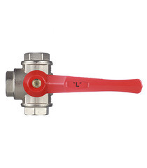 Кран шаровой латунный Itap 3/4 ВР(г) х 3/4 ВР(г) х 3/4 ВР(г) L-образный ручка трехходовой - фото 2