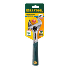 Ключ разводной изогнутый Kraftool Professional 200 мм с двухкомпонентной рукояткой - фото 2
