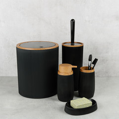 Мыльница для ванной Fixsen Black Boom настольная пластик черная (FX-411-4) - фото 2