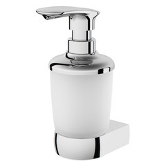 Дозатор для мыла AM.PM Sensation с держателем стекло матовый/металл хром (A3036900) - фото 1