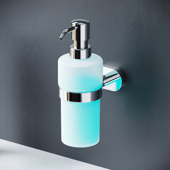 Дозатор для мыла AM.PM Sense L с держателем стекло матовый/металл хром (A7436900) - фото 2