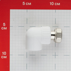 Угол полипропиленовый Valfex 20 мм х 1/2 ВР(г) с накидной гайкой (101380) - фото 4