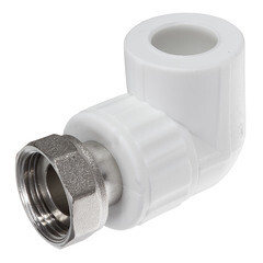 Угол полипропиленовый Valfex 20 мм х 3/4 ВР(г) с накидной гайкой (101381) - фото 1