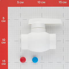 Кран шаровой полипропиленовый Valtec 25 мм с латунной обоймой (VTp.744.0.025) - фото 3