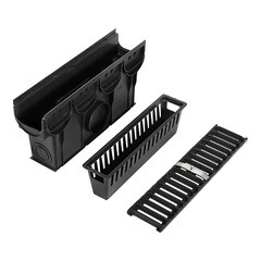 Пескоуловитель для лотка водоотводного пластиковый 500х133х250 мм Standartpark Spark 2/3 с чугунной решеткой (888033) - фото 2