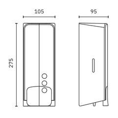 Диспенсер для мыла Nofer Evo 1000 мл пластик белый (03040.W) - фото 2
