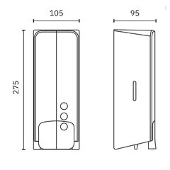 Диспенсер для мыла Nofer Evo 1000 мл пластик черный (03040.N) - фото 2