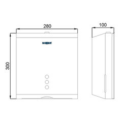Диспенсер Nofer Industrial для бумажных полотенец нержавеющая сталь (04006.B) - фото 2