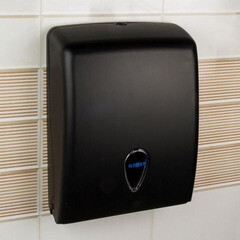 Диспенсер Nofer Industrial для бумажных полотенец пластик черный (04020.N) - фото 2