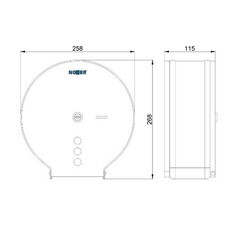 Диспенсер Nofer для туалетной бумаги нержавеющая сталь - фото 2