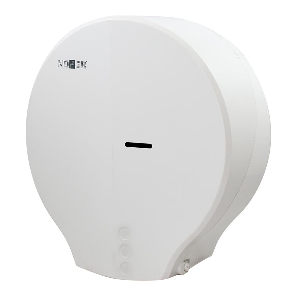 Изображение товара Диспенсер Nofer для туалетной бумаги пластик белый Изображение товара Диспенсер Nofer для туалетной бумаги пластик белый