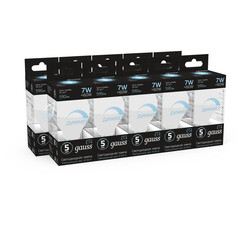 Лампа светодиодная Gauss E14 4100К 7 Вт 590 Лм 175-240 В шар тонированная диммируемая - фото 4