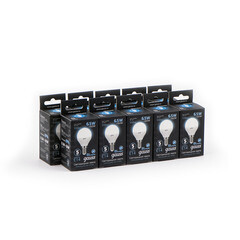 Лампа светодиодная Gauss E14 4100К 6,5 Вт 550 Лм 175-240 В шар тонированная - фото 6