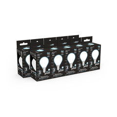 Лампа светодиодная филаментная Gauss E14 4100К 9 Вт 610 Лм 175-240 В шар тонированная - фото 6