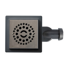 Трап душевой горизонтальный Wirquin Venisio Compact с сухим затвором 115х115 мм d90 мм решетка из нержавеющей стали (30723462) - фото 5