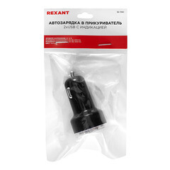Зарядное устройство Rexant автомобильное 12 В пластик 2xUSB 1000/2100 мА - фото 2