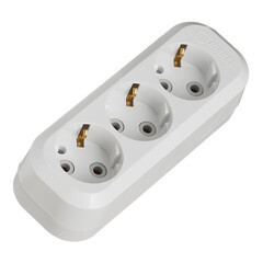 Изображение товара Колодка электрическая 3 розетки Makel 16 А 250 В 2,2 кВт белая (MGP131)