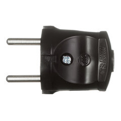 Вилка прямая без заземления 6 А 230 В Makel черная (10051) - фото 2