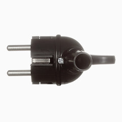 Вилка угловая с заземлением 16 А 250 В Makel с кольцом черная (10038) - фото 3