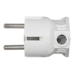 Вилка угловая с заземлением 16 А 250 В Makel белая (10027) - фото 3