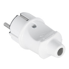 Вилка прямая с заземлением 16 А 230 В Makel белая (10002) - фото 2