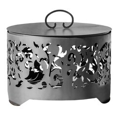 Изображение товара Чаша костровая Узор 500 мм плоское дно 4 ножки