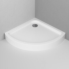 Поддон AM.PM Like акриловый 90х90х15 см полукруг белый низкий (W83T-315-090W) - фото 2