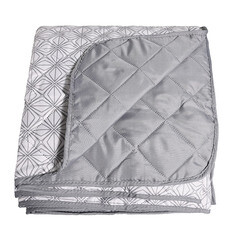 Покрывало 200х220 см Melissa Витраж двустороннее стеганое серое (509172/3) - фото 1