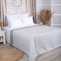 Покрывало 200х220 см Melissa Витраж двустороннее стеганое серое (509172/3) - фото 3