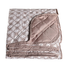 Покрывало 200х220 см Melissa Витраж двустороннее стеганое коричневое (509172/4) - фото 1