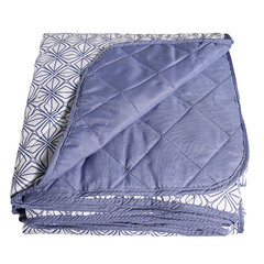 Изображение товара Покрывало 200х220 см Melissa Витраж двустороннее стеганое синее (509172/6)