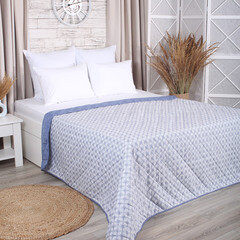 Покрывало 200х220 см Melissa Витраж двустороннее стеганое синее (509172/6) - фото 4