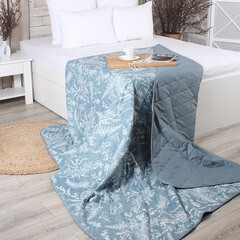 Покрывало 200х220 см Melissa Ботаник двустороннее стеганое зеленое (509171/2) - фото 3