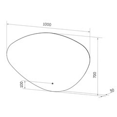 Зеркало с подсветкой фигурное 100х70 см с сенсорным включением Continent Averio (ЗЛП2379) - фото 3